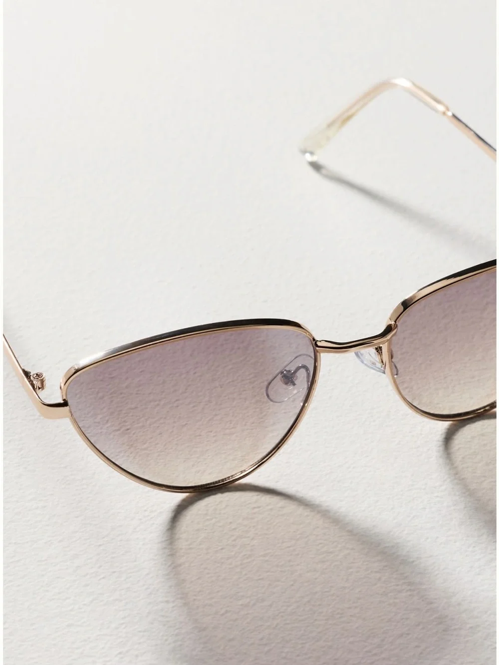 Anthropologie Cat-Eye Metal Rim Sunglasses